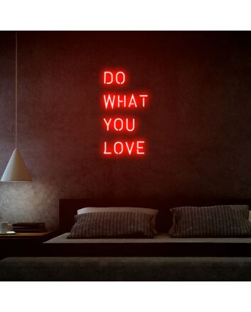 Do What You Love Motivational Neon for Creative Spaces