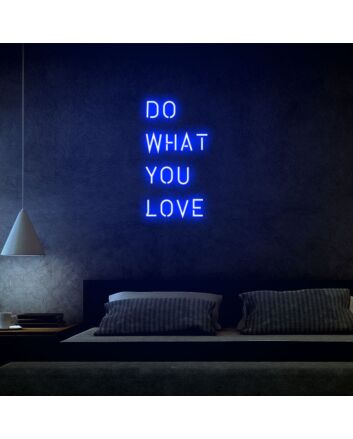 Do What You Love Motivational Neon for Creative Spaces