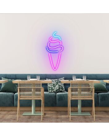 Ice Cream Swirl Whimsical Neon for Dessert Stations