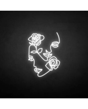 &#39;Flower and people&#39; neon sign