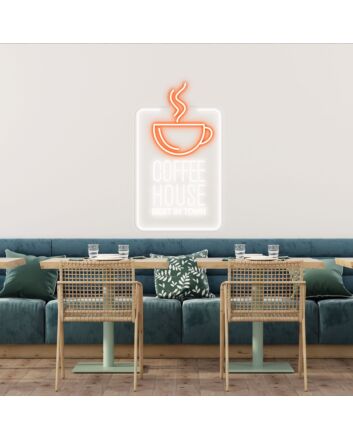 Customize Coffee House Best In Town Promote Your Cafe with Stylish Neon