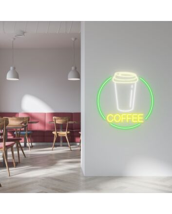 Customize Take Away Coffee Add a Burst of Energy with Neon Art