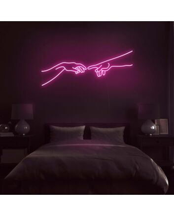 Hand of God Inspire Awe with Mystical Neon Art