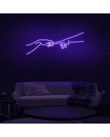 Hand of God Inspire Awe with Mystical Neon Art