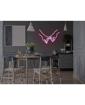 Little fingers Celebrate New Life with Delicate Neon