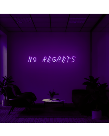 No regrets Live Boldly Emboldened by Neon Light