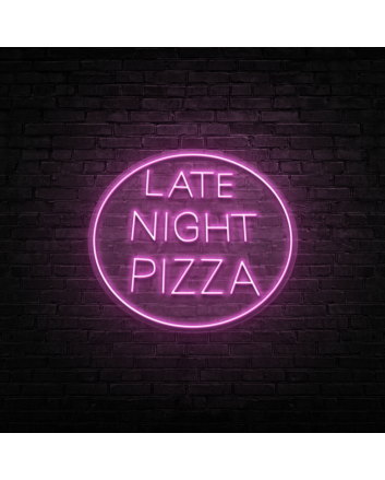 Late Night Pizza Perfect Neon Accent for Late Night Snacks