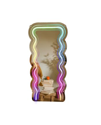 Vibrant Rectangle Colorful LED Neon Mirror