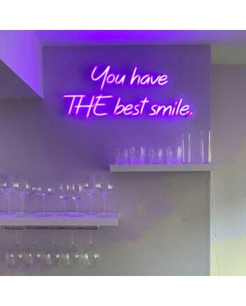 You have the bestest smile neon sign