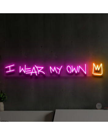 I Wear My Own Crown: Radiant Neon Sign for Empowerment and Self-Expression