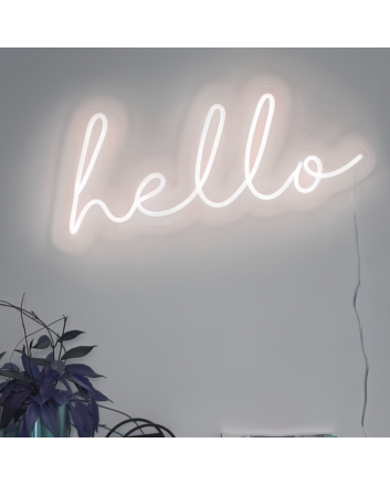 Radiant Greetings Hello Neon Sign
