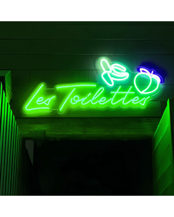Les Toilettes Neon Sign: Illuminate Your Lavatory
