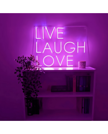 Live Laugh Love Neon Sign: Illuminate Your Joyful Moments