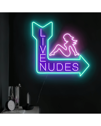 Customize Live Nudes Bold and Provocative Neon Sign for Your Private Space