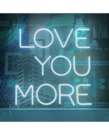 Love You More Neon Sign: Express Boundless Affection in Radiant Glow