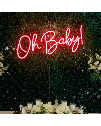 Oh Baby: Neon Sign for Sweet Surprises