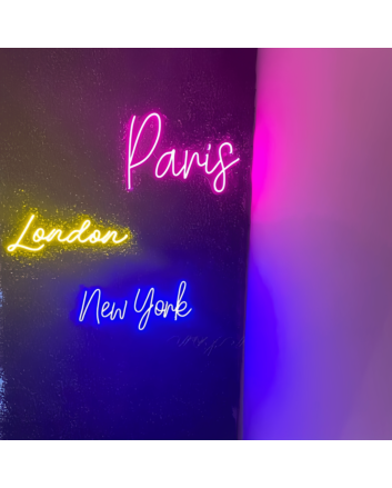Paris London New York: Illuminate Your Love for Travel with Our Neon Sign!