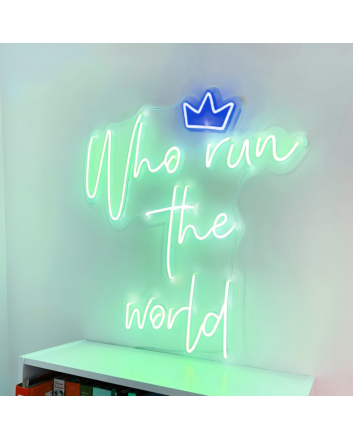 Who Run The World Neon Sign: Empowerment Shines Bright in Neon