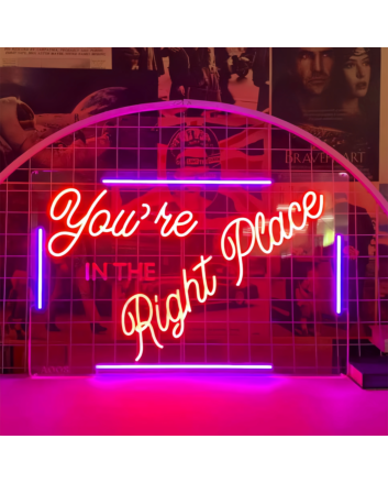 You&#039;re in The Right Place: Illuminate Your Space with Neon Welcome
