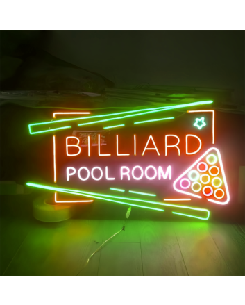 Customize Billard Pool Room: Illuminate Your Space with Neon Entertainment