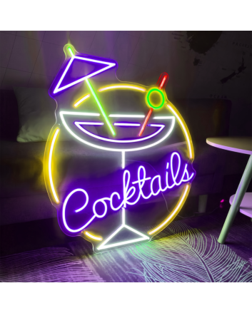 Customize Cocktails Bar: Illuminate Your Space with Neon Mixology