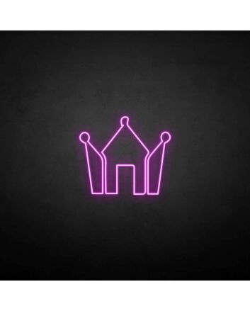 Crown with diamond&#39; neon sign