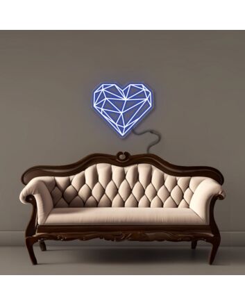 Geometric Heart Led Neon