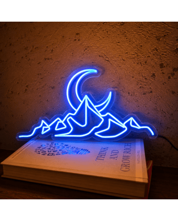 Moon Over Mountain Led Neon