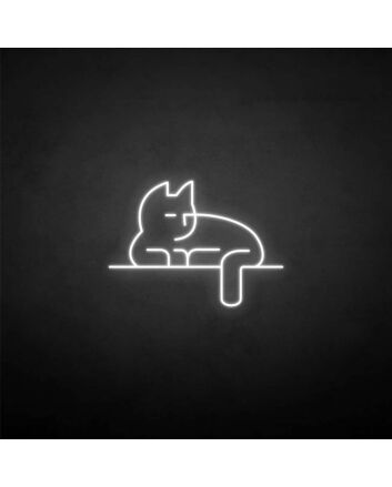 &#39;Stick the cat&#39; neon sign