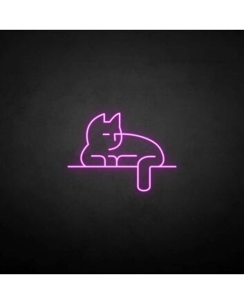 &#39;Stick the cat&#39; neon sign