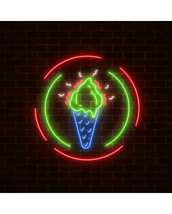 Chill Out Ice Cream Cone Neon Sign