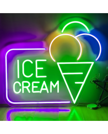 Customize Sweet EscapeIrresistible Ice Cream Neon Sign