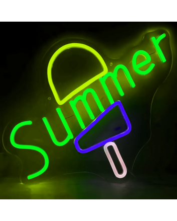 Customize Summer Ice Cream Neon Sign