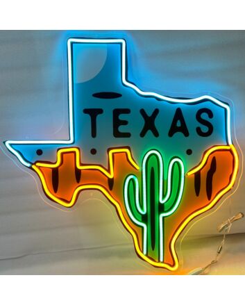 Texas Map Led Neon Sign Light Pop Art