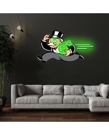 Robber Baron Neon X Acrylic Artwork