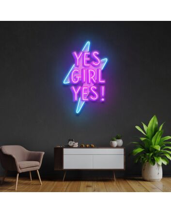 Yes Girl Yes Led Neon Acrylic Artwork