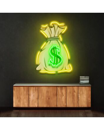 Money Bag Led Neon Acrylic Artwork