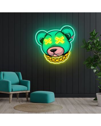 Dead Rich Cartoon Neon X Acrylic Artwork