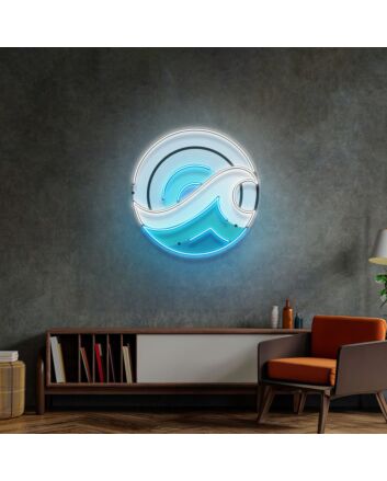 Wave Circle Led Neon Acrylic Artwork