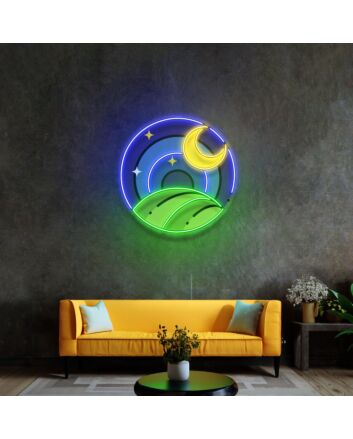 Starry Night Led Neon Sign Light Pop Art