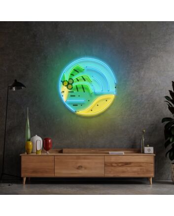 Sandy Beach Led Neon Sign Light Pop Art