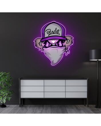 Riddler Drawing Purple Neon Sign X Acrylic Artwork