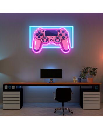 Pink Controller Led Neon Acrylic Artwork