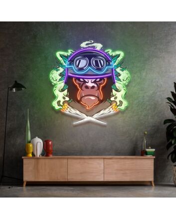 Monkey Soldier Led Neon Sign Light Pop Art