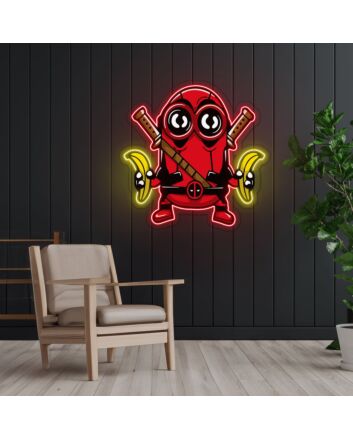 Minibanana Neon Sign X Acrylic Artwork