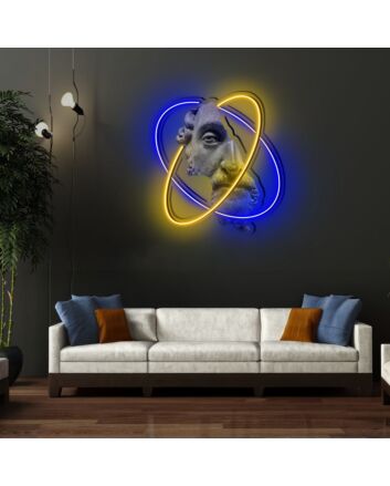 Marcus Aurelius Half Face Neon X Acrylic Artwork