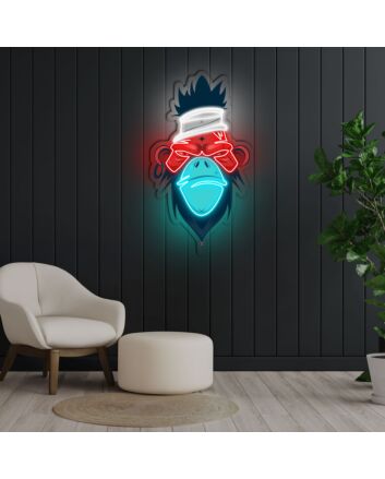 Mad Monkey Neon X Acrylic Artwork