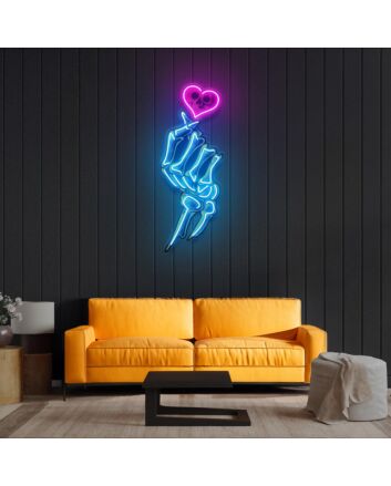 Love Hands Led Neon Acrylic Artwork