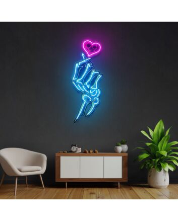 Love Hands Led Neon Acrylic Artwork