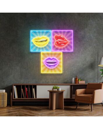 Lip Frame Led Neon Acrylic Artwork